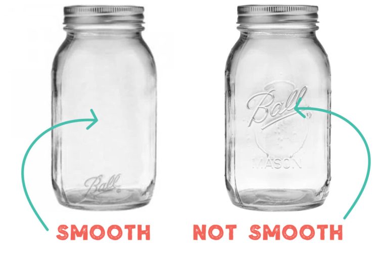 Smooth vs. not smooth mason jars
