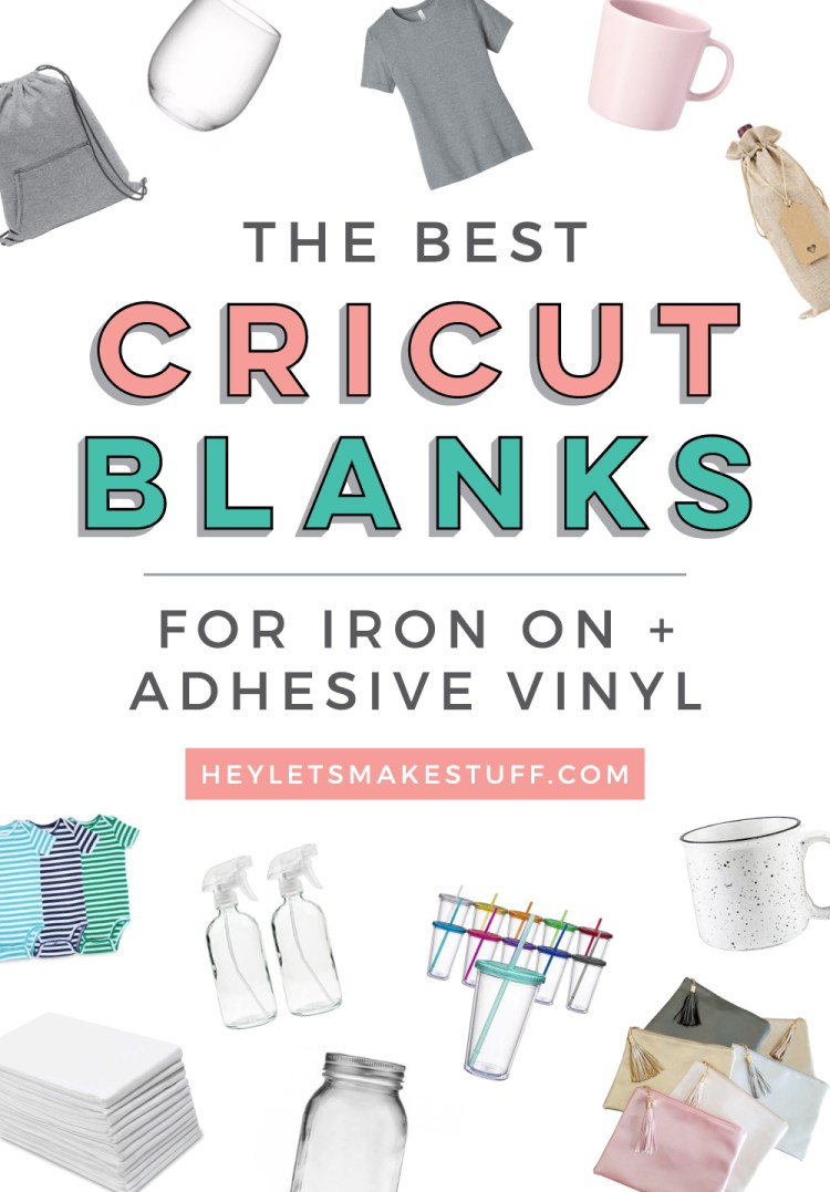 Picture of the best blanks to use for Iron On and Adhesive Vinyl