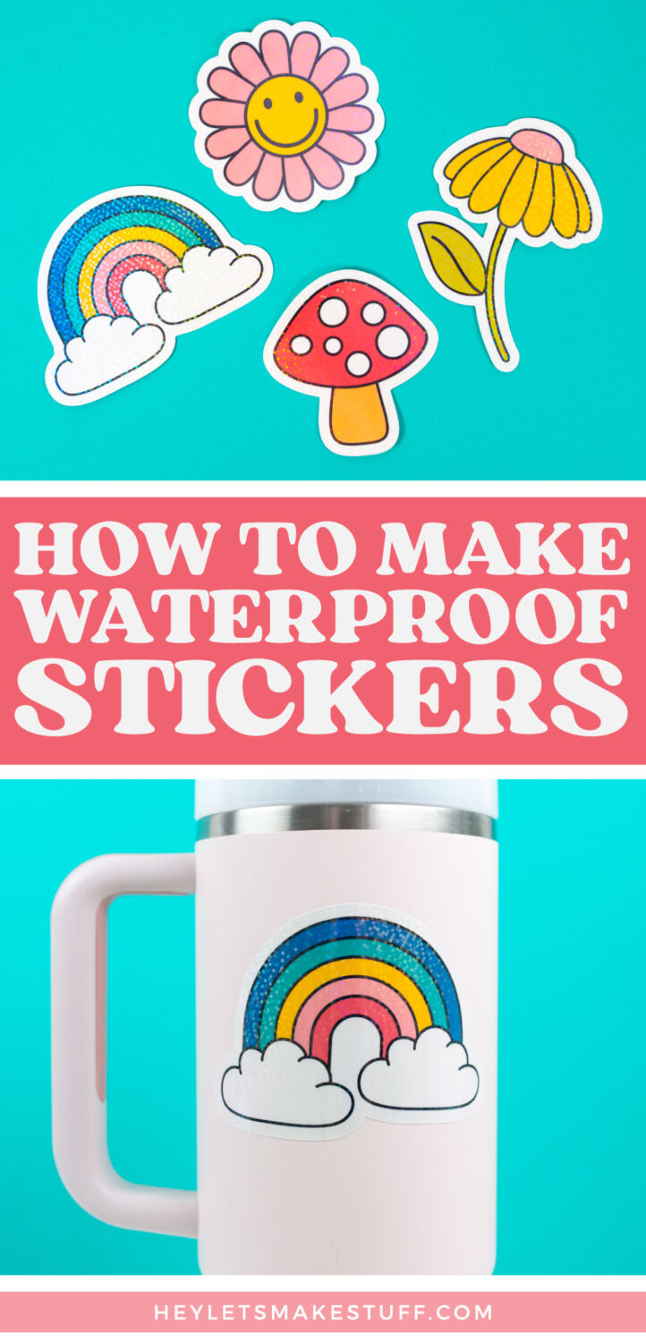 How to make waterproof stickers with a Cricut pin image