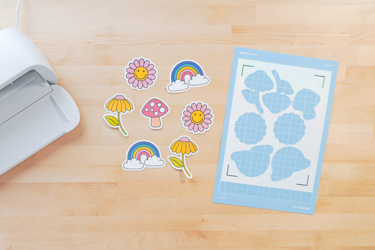 Stickers removed from the mat.