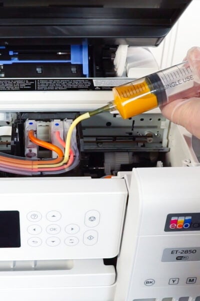 Drawing the Yellow ink out of the printer