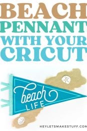 Beach Life Pennant with a Cricut pin image
