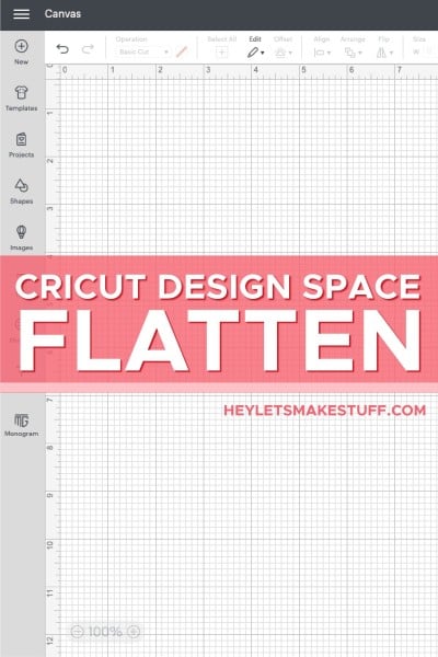 Cricut Design Space Flatten Pin Image