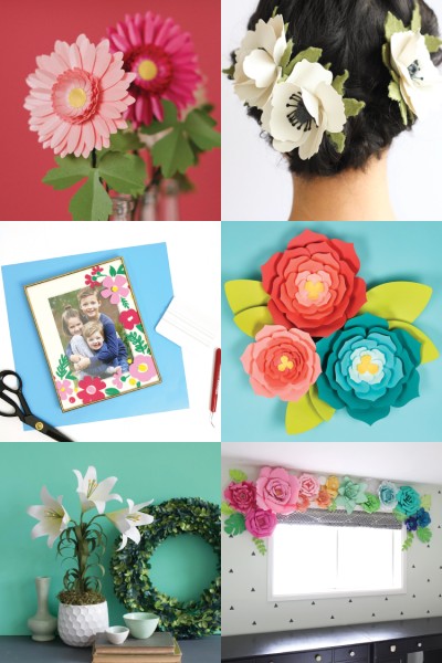 Pictures of paper cut flowers