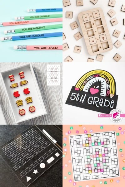 Collage of Glowforge School Projects