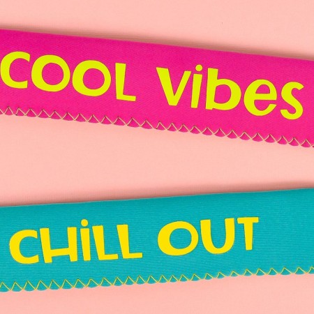 Finished ice pop holders on pink background