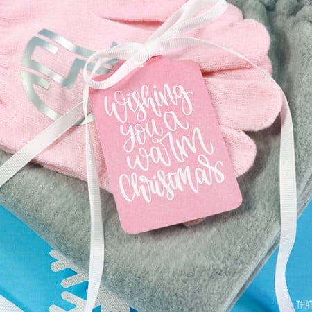 scarf and gloves - Cricut gift idea
