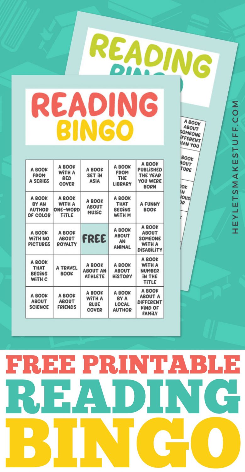 Free Printable Reading Bingo for Kids pin image