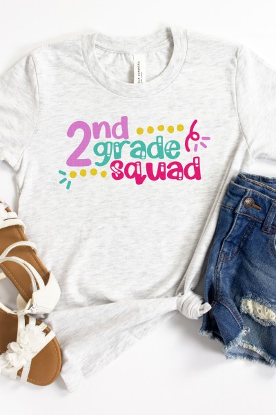 school squad svg files on mockup outfit