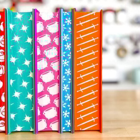 Five ACOTAR books with sprayed edges