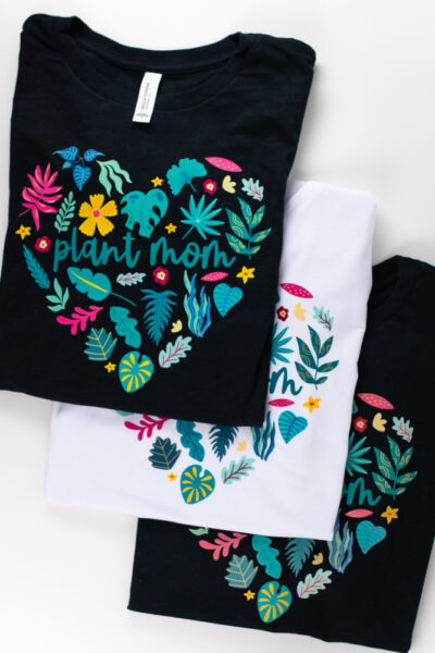 All three -- white toner, sublimation, and dtf shirts