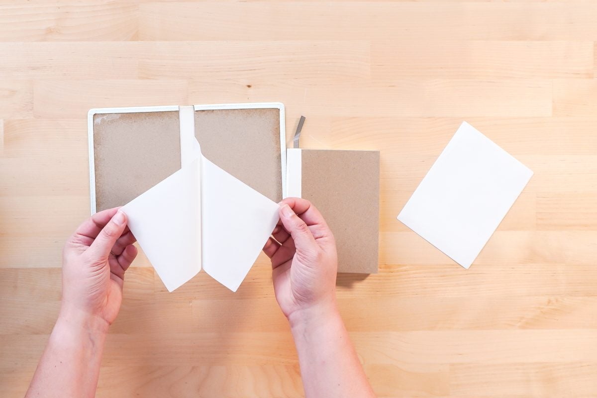 Hands assembling the cover 1
