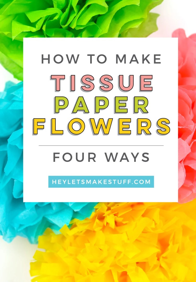 Tissue paper flowers four ways pin image