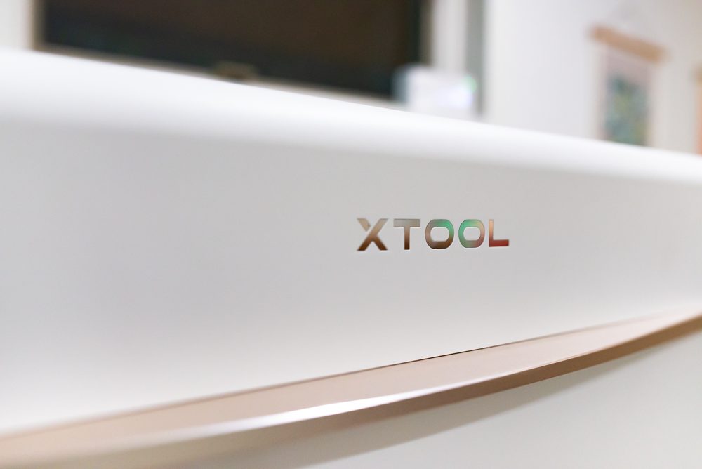 Close up of the xTool logo on the P2S