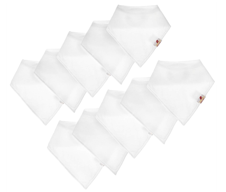 White Bandana Bibs