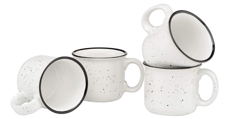 Camping mugs for using with adhesive vinyl