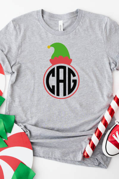 Gray shirt with an elf monogram