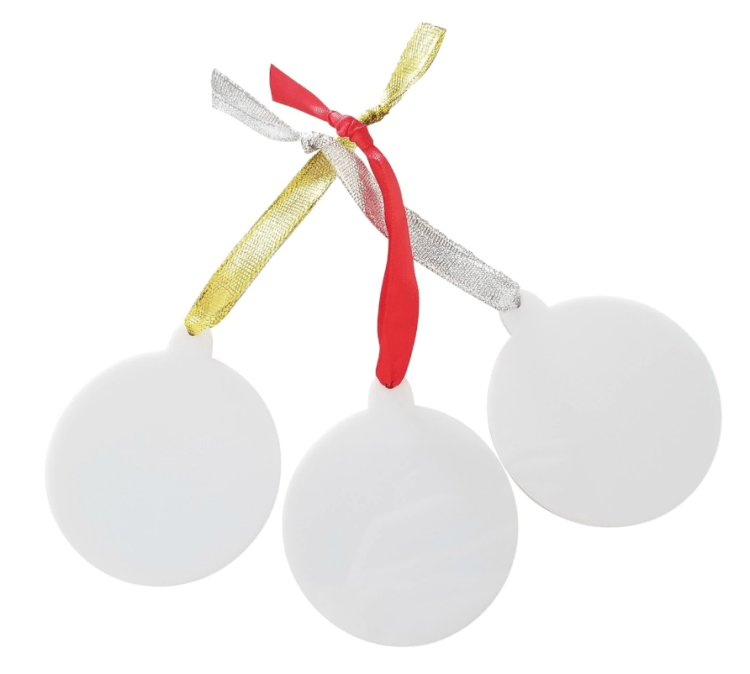 White acrylic ornaments