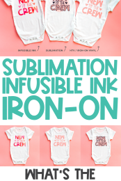 What's the difference between sublimation, cricut infusible ink, and sublimation PIN #3